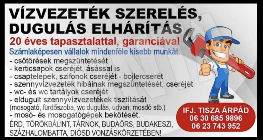 Duguláselhárítás- Tisza Árpád