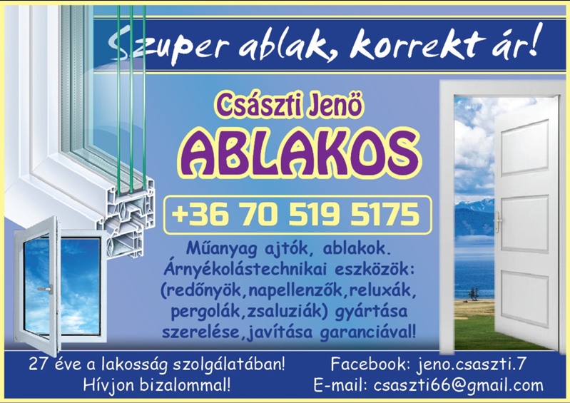 Császti Jenő -Ablakos